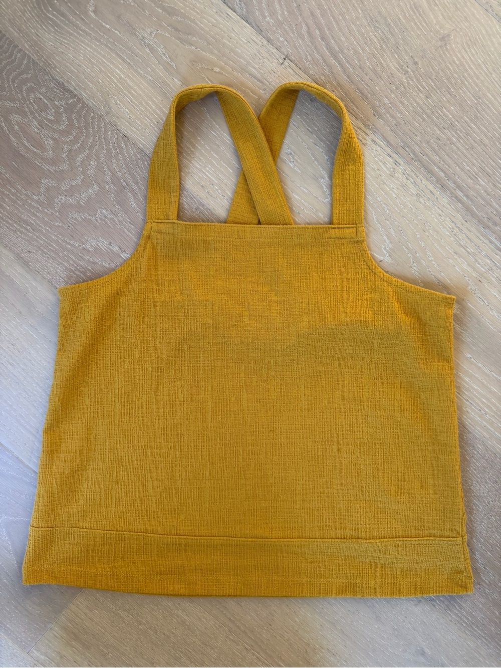 Madewell Textured Mustard Crossback Tank